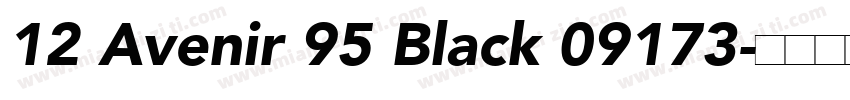 12 Avenir 95 Black 09173字体转换